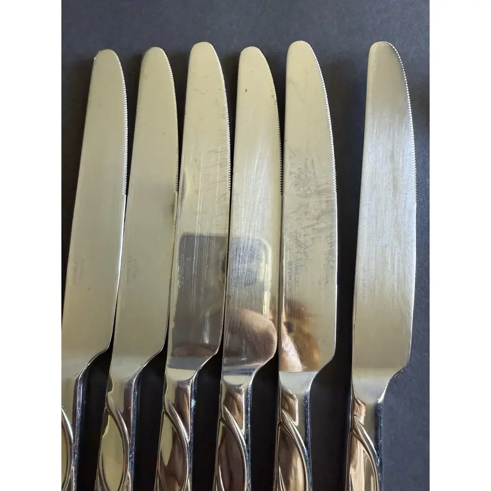 Towle 18/10 Stainless Arabesque Scroll Flatware 9 Pc Serving Lot